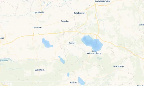 Regenradar Vorschaubild - Aktuelle Niederschläge in Büren und Umgebung