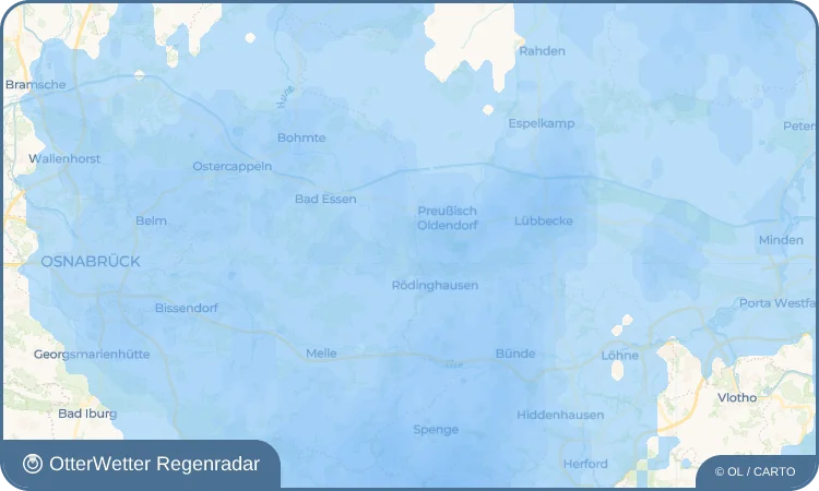 Wetter-Widget-Vorschau mit Vorhersagedaten für Büscherheide