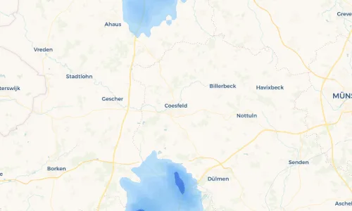 Regenradar Vorschaubild - Aktuelle Niederschläge in Coesfeld und Umgebung