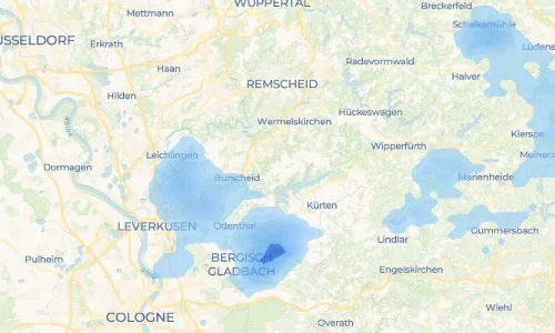 Regenradar Vorschaubild - Aktuelle Niederschläge in Dabringhausen und Umgebung