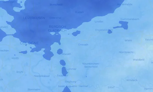 Regenradar Dahlhaus: aktuelle Niederschläge in Dahlhaus und Umgebung, Stand 20. Oktober 2026 um 8:10 Uhr