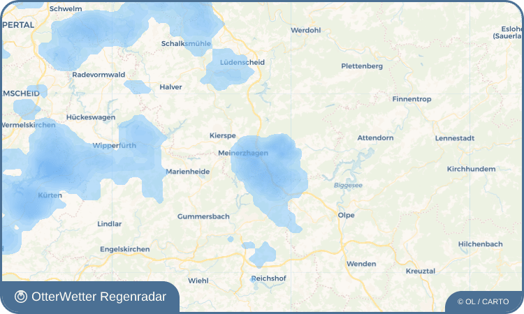 OtterWetter Regenradar-Widget Darmche