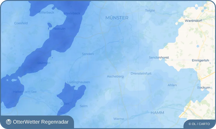 Widget-Vorschau für Davensberg Wetter-Widget-Vorschau mit Vorhersagedaten für Davensberg