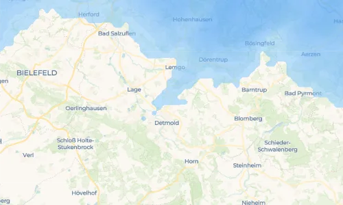 Regenradar Vorschaubild - Aktuelle Niederschläge in Dehlentrup und Umgebung
