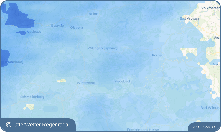 OtterWetter Regenradar-Widget Deifeld