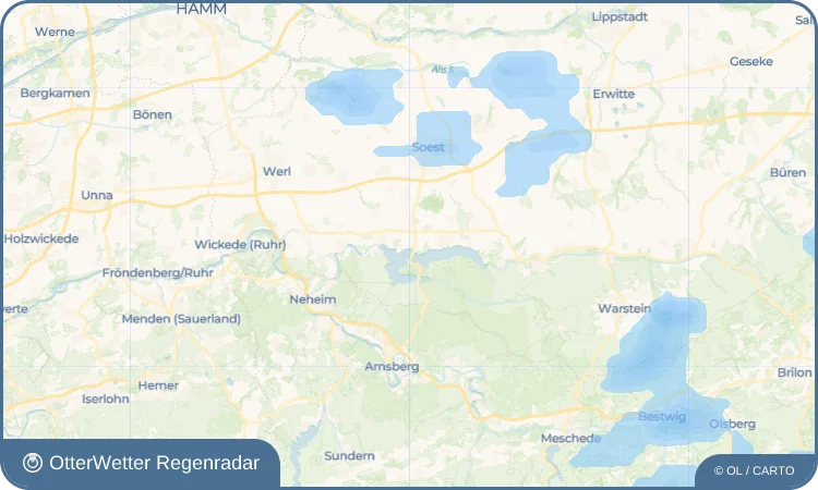 Widget-Vorschau für Delecke Wetter-Widget-Vorschau mit Vorhersagedaten für Delecke