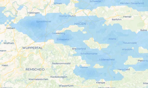 Regenradar Vorschaubild - Aktuelle Niederschläge in Delle und Umgebung