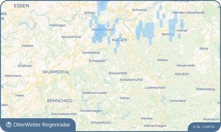 OtterWetter Regenradar-Widget Delle