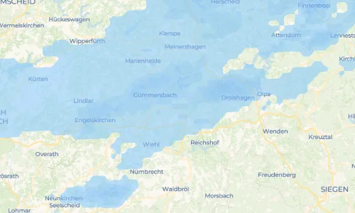 Regenradar Vorschaubild - Aktuelle Niederschläge in Derschlag und Umgebung
