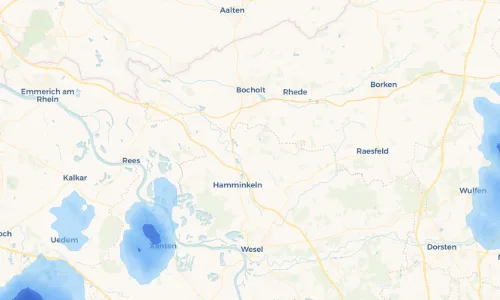 Regenradar Vorschaubild - Aktuelle Niederschläge in Dingden und Umgebung
