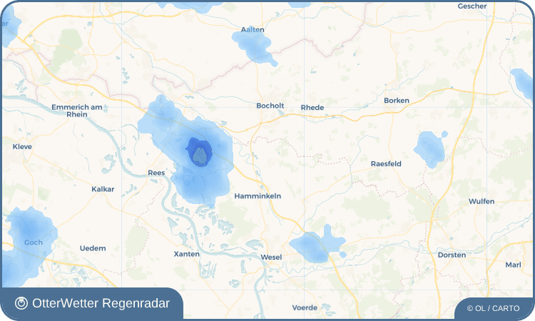 Widget-Vorschau für Dingden Wetter-Widget-Vorschau mit Vorhersagedaten für Dingden