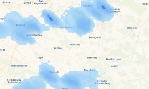 Regenradar Vorschaubild - Aktuelle Niederschläge in Dörentrup und Umgebung