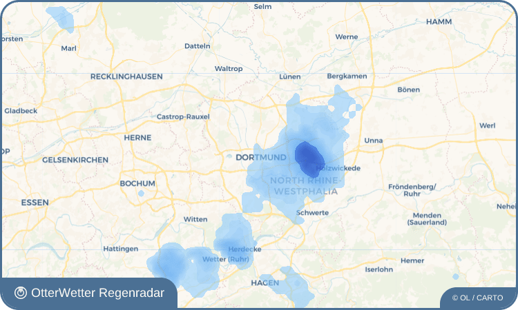 Widget-Vorschau für Dortmund Wetter-Widget-Vorschau mit Vorhersagedaten für Dortmund
