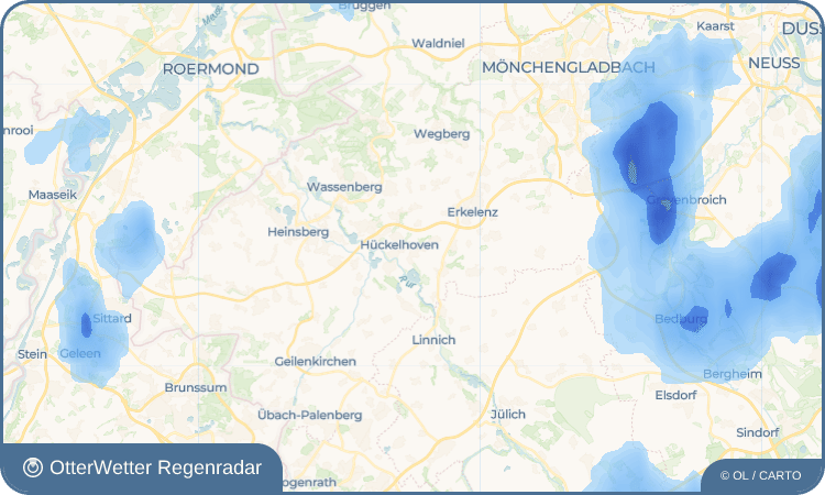 OtterWetter Regenradar-Widget Doveren