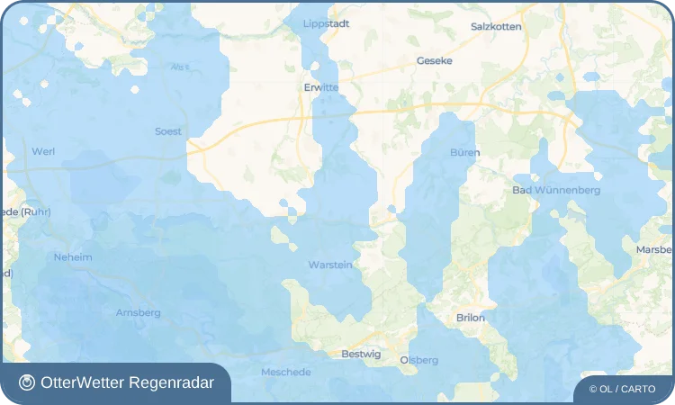 Widget-Vorschau für Drewer Wetter-Widget-Vorschau mit Vorhersagedaten für Drewer