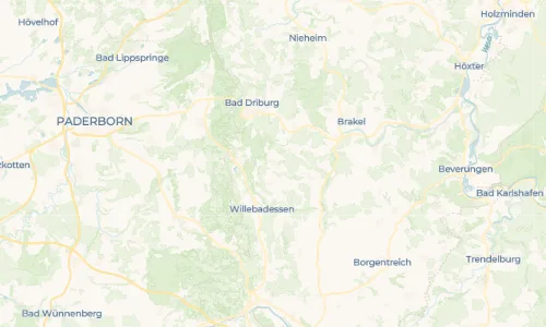 Regenradar Dringenberg: aktuelle Niederschläge in Dringenberg und Umgebung, Stand 23. Oktober 2026 um 0:35 Uhr