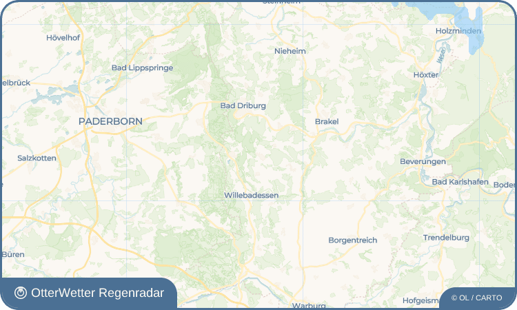 OtterWetter Regenradar-Widget Dringenberg