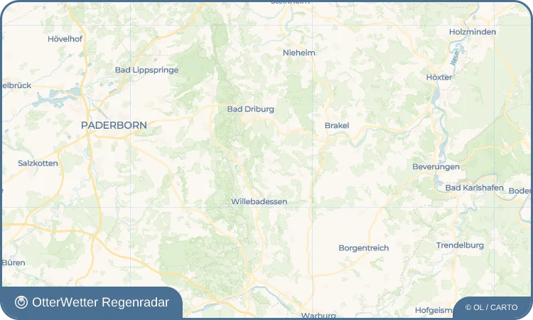 Wetter-Widget-Vorschau mit Vorhersagedaten für Dringenberg