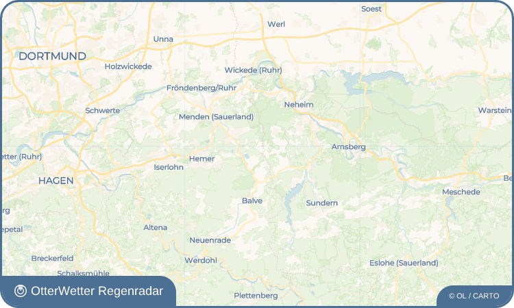 OtterWetter Regenradar-Widget Eisborn