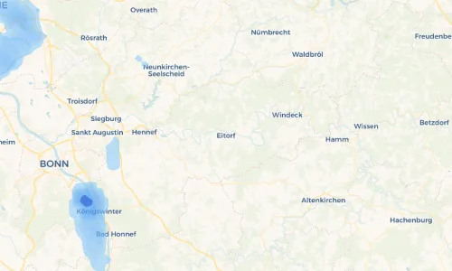 Regenradar Vorschaubild - Aktuelle Niederschläge in Eitorf und Umgebung
