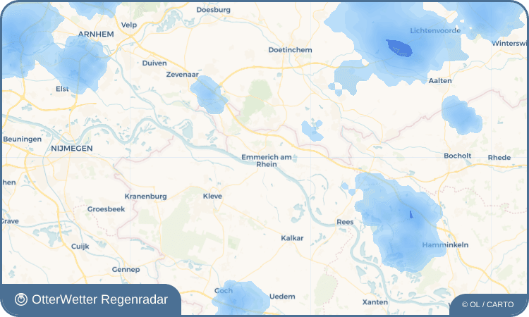 OtterWetter Regenradar-Widget Emmerich am Rhein