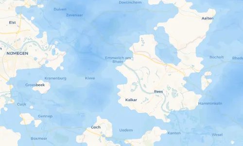 Regenradar-Vorschau: aktuelle Niederschläge in Emmericher Eyland und Umgebung