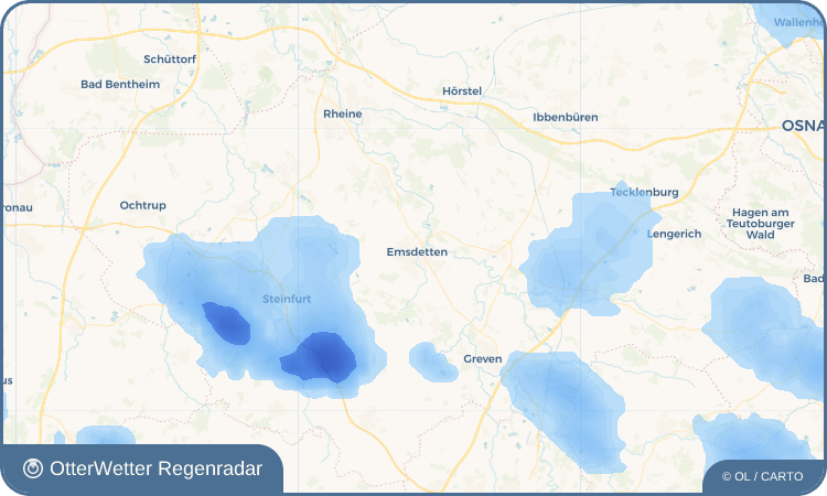 OtterWetter Regenradar-Widget Emsdetten