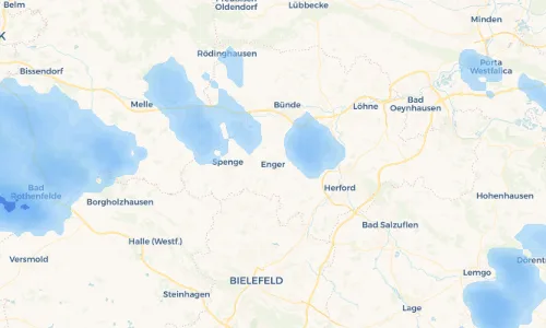 Regenradar Vorschaubild - Aktuelle Niederschläge in Enger und Umgebung