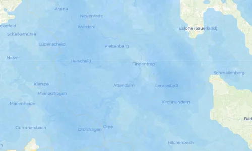 Regenradar Vorschaubild - Aktuelle Niederschläge in Ennest und Umgebung