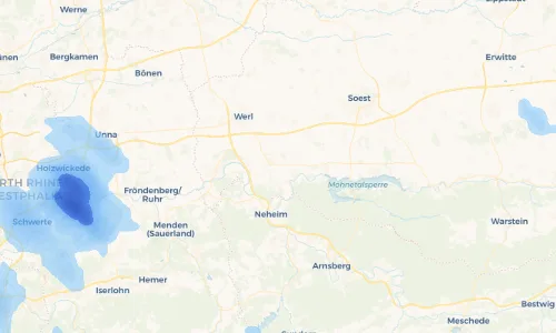 Regenradar Vorschaubild - Aktuelle Niederschläge in Ense und Umgebung