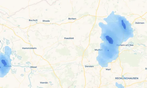 Regenradar Vorschaubild - Aktuelle Niederschläge in Erle und Umgebung