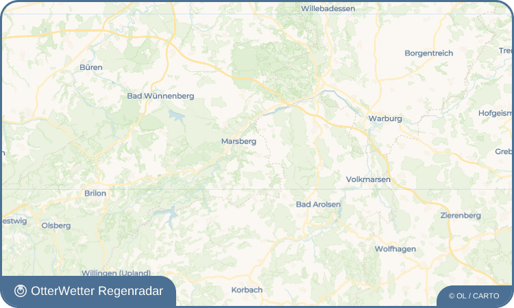 OtterWetter Regenradar-Widget Erlinghausen