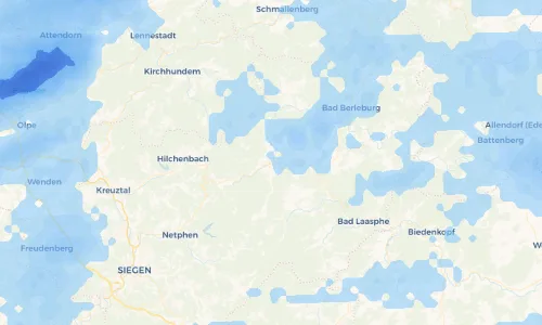 Regenradar Vorschaubild - Aktuelle Niederschläge in Erndtebrück und Umgebung