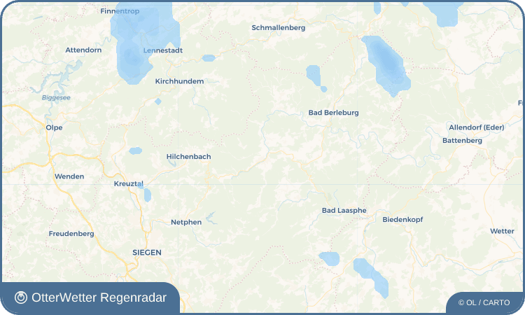 OtterWetter Regenradar-Widget Erndtebrück