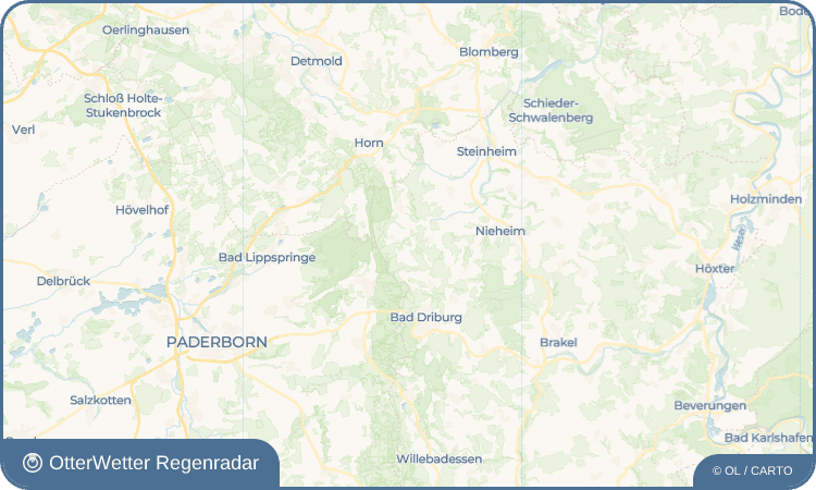 OtterWetter Regenradar-Widget Erpentrup