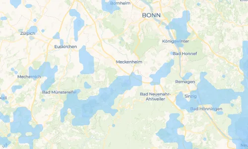 Regenradar Vorschaubild - Aktuelle Niederschläge in Ersdorf und Umgebung