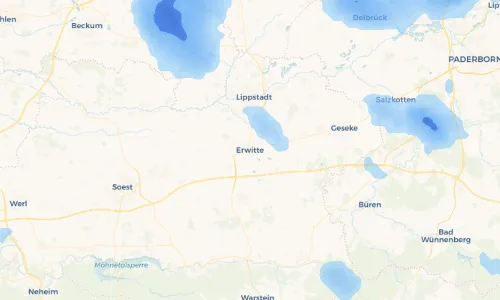 Regenradar Vorschaubild - Aktuelle Niederschläge in Erwitte und Umgebung