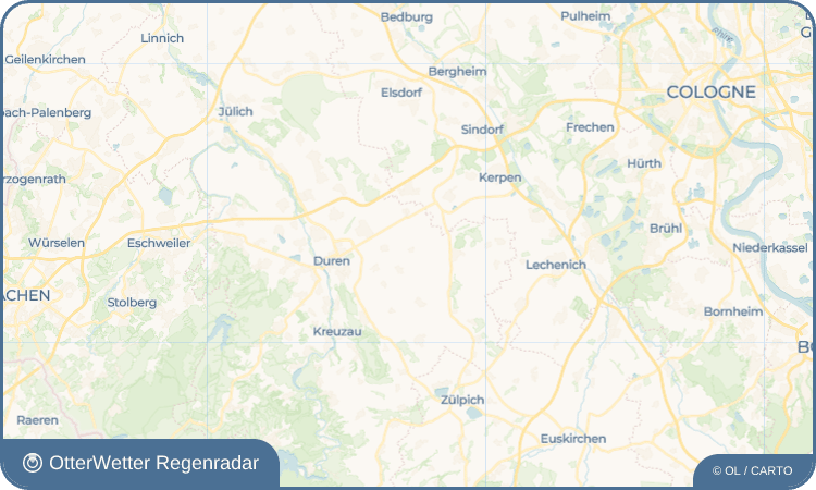 OtterWetter Regenradar-Widget Eschweiler über Feld