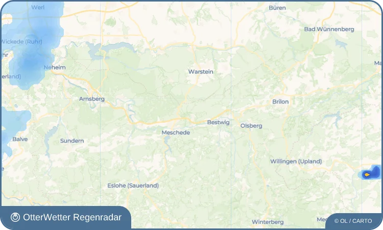 Wetter-Widget-Vorschau mit Vorhersagedaten für Eversberg