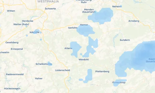 Regenradar Vorschaubild - Aktuelle Niederschläge in Evingsen und Umgebung