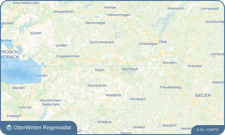 OtterWetter Regenradar-Widget Feld