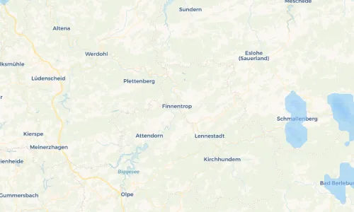 Regenradar Vorschaubild - Aktuelle Niederschläge in Finnentrop und Umgebung