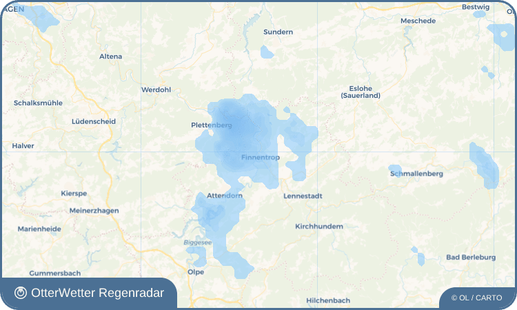 OtterWetter Regenradar-Widget Finnentrop