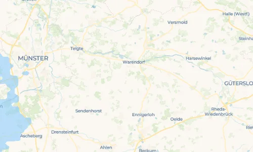 Regenradar Freckenhorst: aktuelle Niederschläge in Freckenhorst und Umgebung, Stand 25. Oktober 2026 um 21:30 Uhr