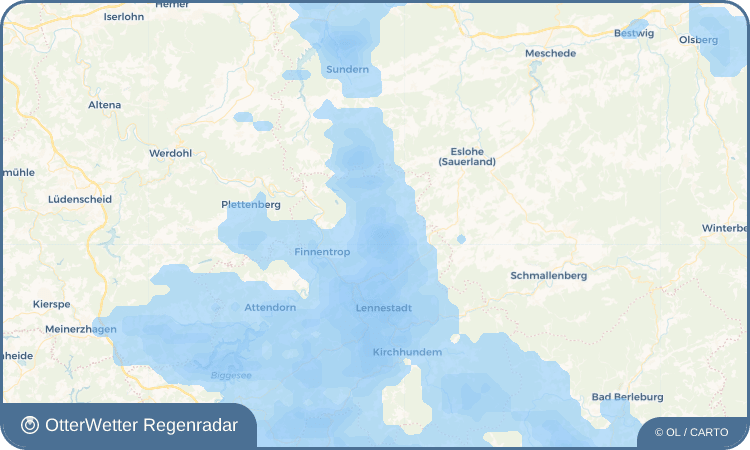 Widget-Vorschau für Fretter Wetter-Widget-Vorschau mit Vorhersagedaten für Fretter