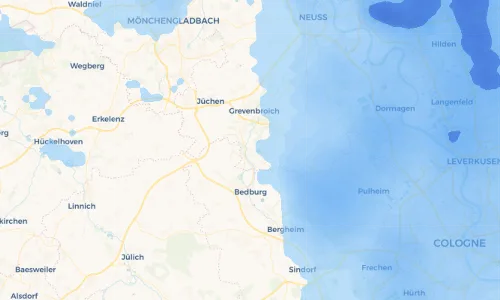 Regenradar-Vorschau: aktuelle Niederschläge in Frimmersdorf und Umgebung