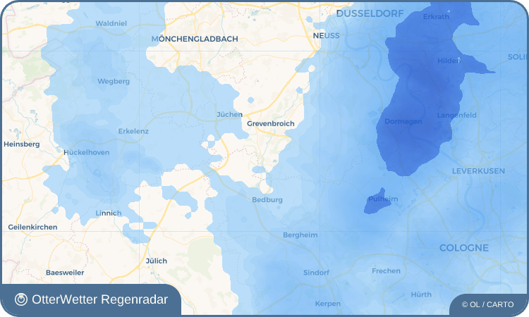 Widget-Vorschau für Frimmersdorf Wetter-Widget-Vorschau mit Vorhersagedaten für Frimmersdorf