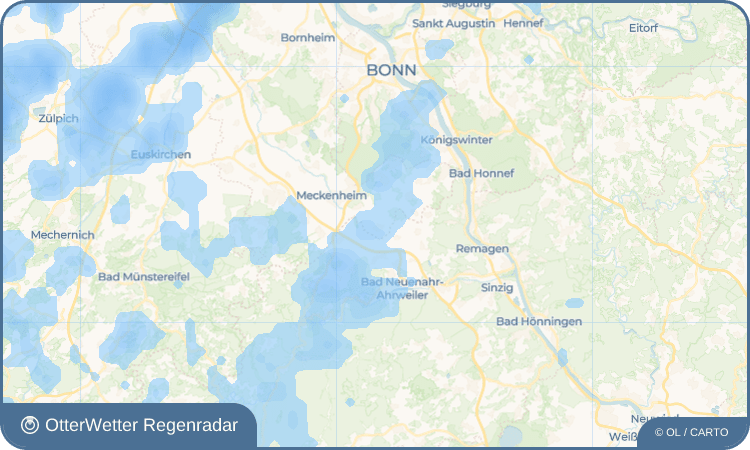 Widget-Vorschau für Fritzdorf Wetter-Widget-Vorschau mit Vorhersagedaten für Fritzdorf