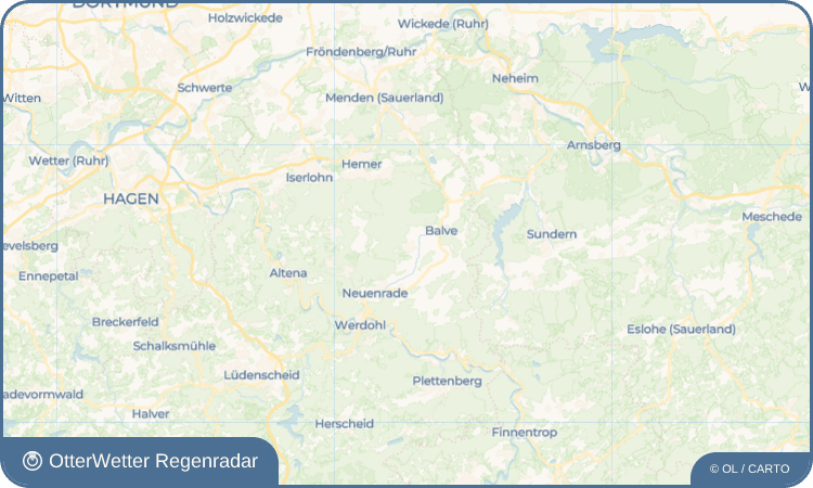 OtterWetter Regenradar-Widget Garbeck