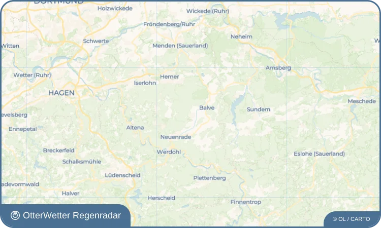 Wetter-Widget-Vorschau mit Vorhersagedaten für Garbeck